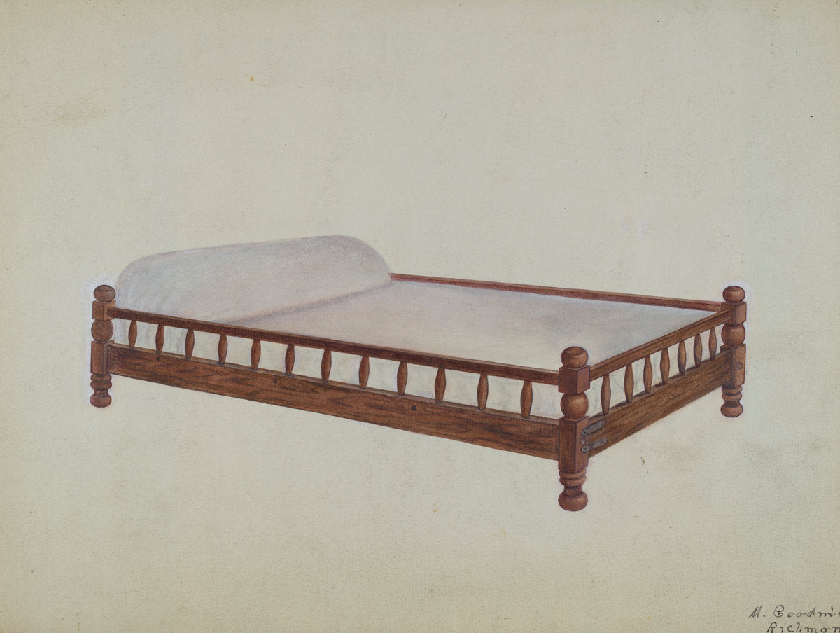 Trundle Bed by Mattie P. Goodman (American, active c. 1935), 16X12"(A3)Poster Print