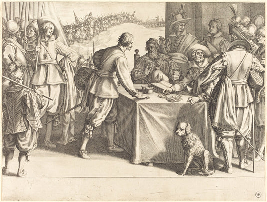 The Hiring of the Troops by Jacques Callot (French, 1592 - 1635), 16X12"(A3)Poster Print