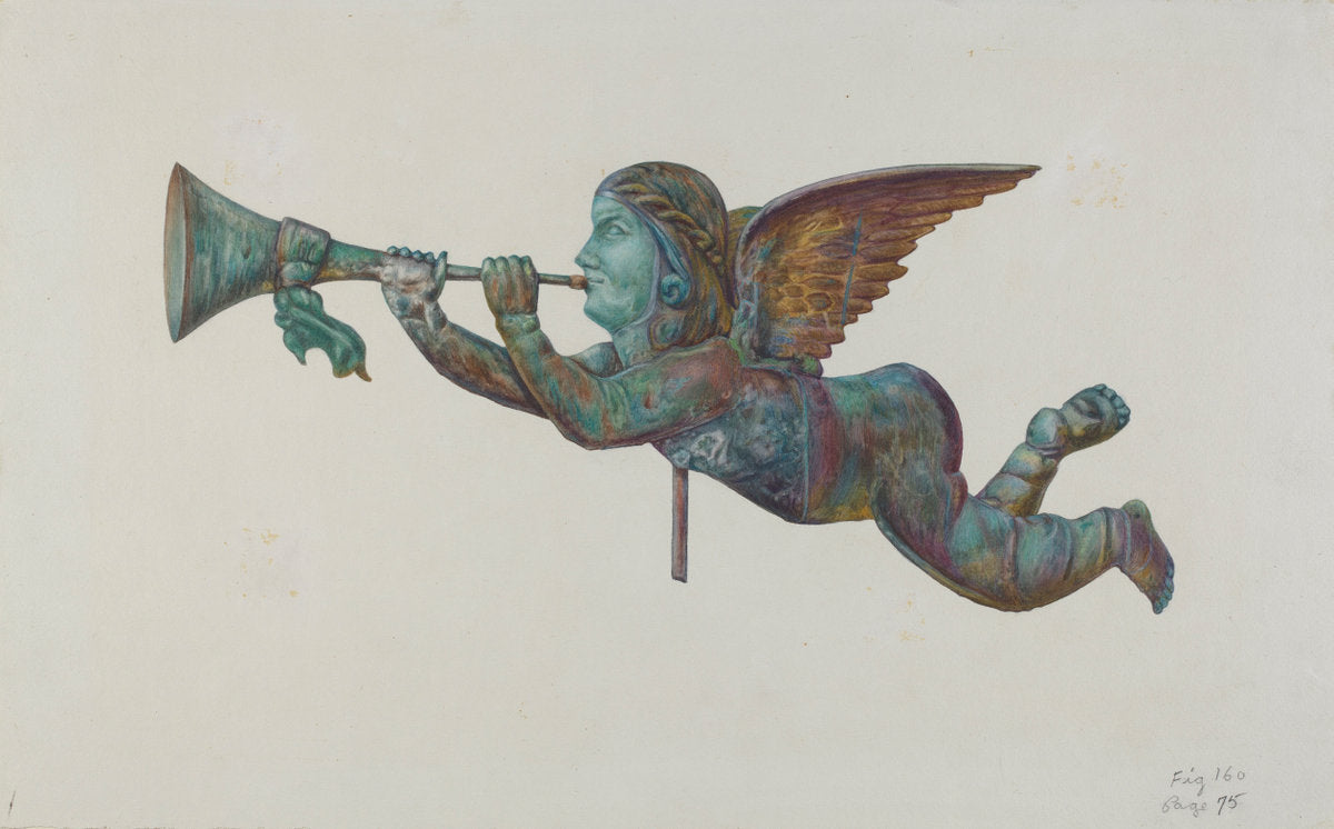 Gabriel Weather Vane by Harriette Gale (American, active c. 1935), 16X12"(A3)Poster Print