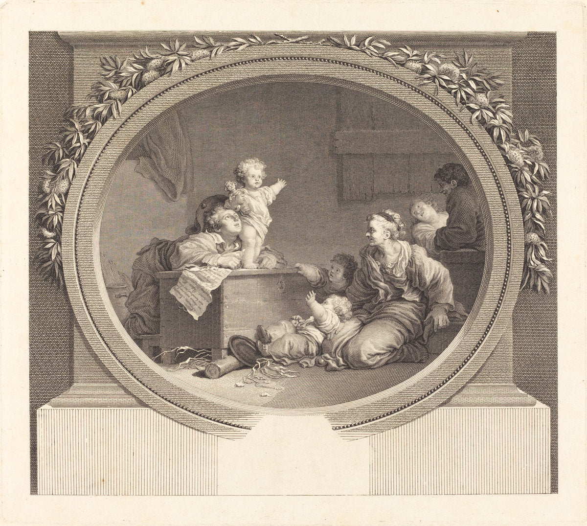Le Petit prédicateur by Nicolas Delaunay after Jean-Honoré Fragonard (French, 1739 - 1792), 16X12"(A3)Poster Print