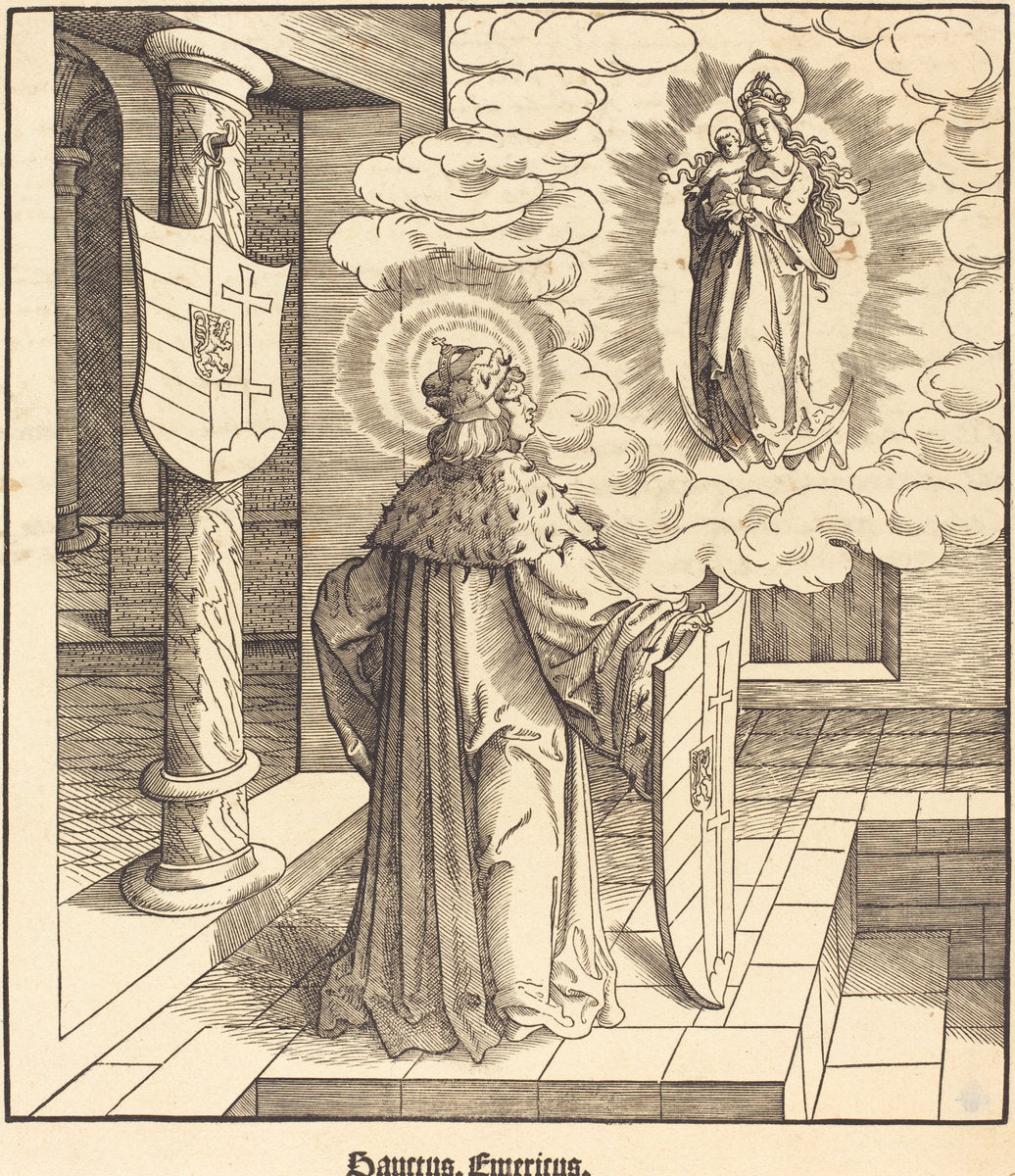 Saint Emericus by Leonhard Beck (German, c. 1480 - 1542), 16X12"(A3)Poster Print