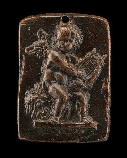 c. 1500 by Paduan 16th Century (Cupid Playing on a Lyre), 16X12"(A3)Poster Print