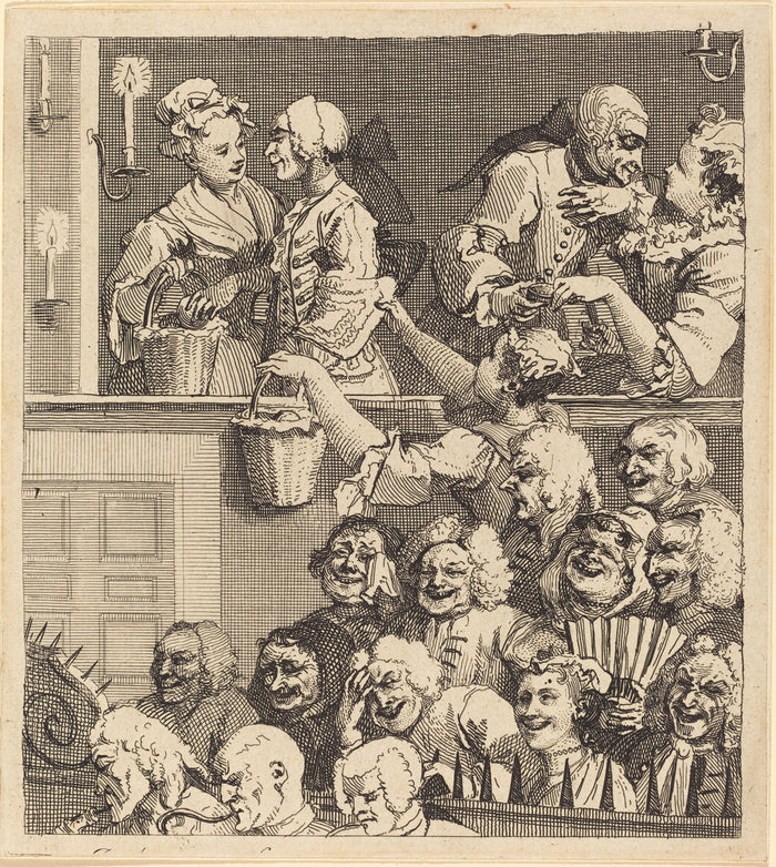 The Laughing Audience by William Hogarth (English, 1697 - 1764), 16X12