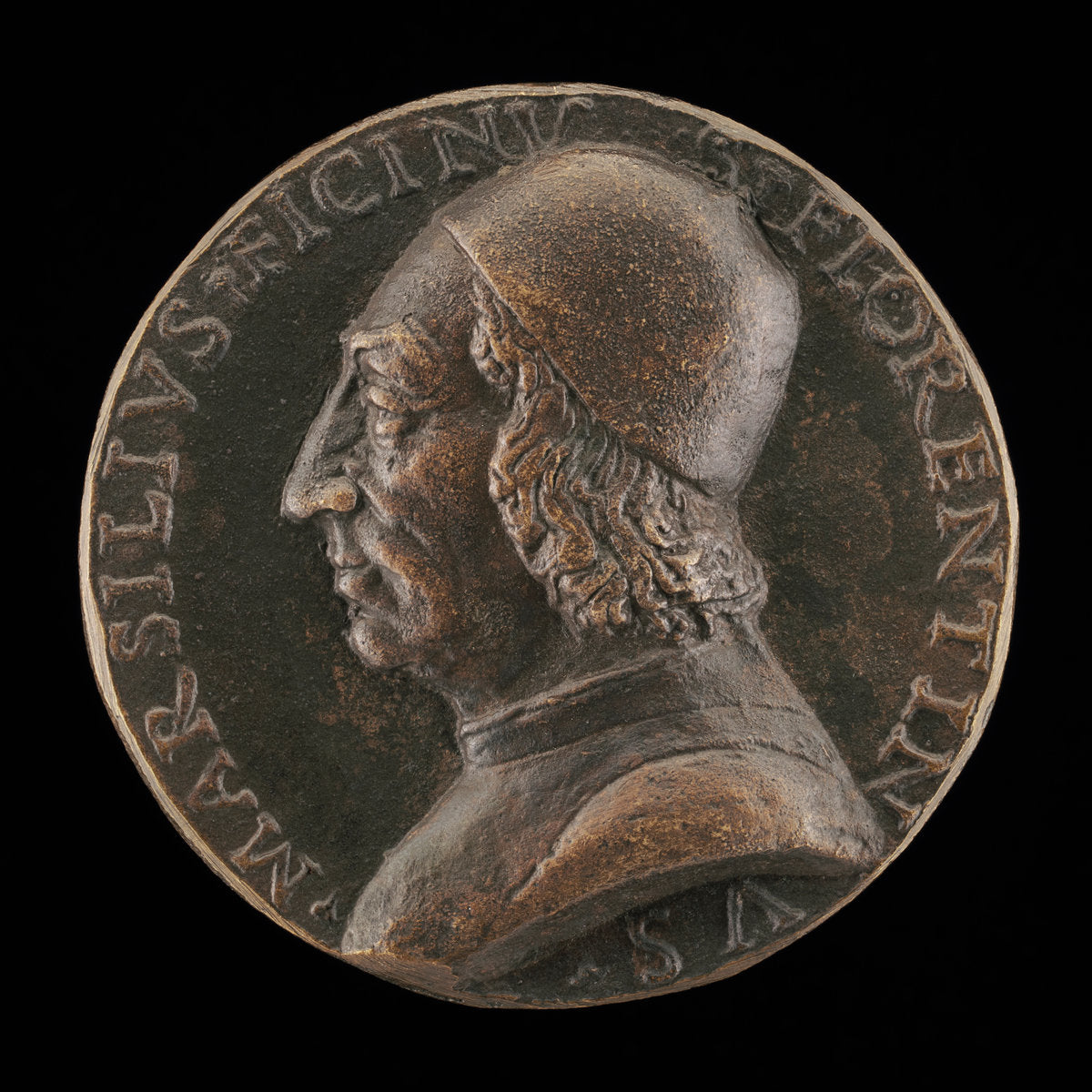 c. 1499 by Style of Niccolò Fiorentino (Marsilio Ficino, 1433-1499, Florentine Humanist [obverse]), 16X12"(A3)Poster Print