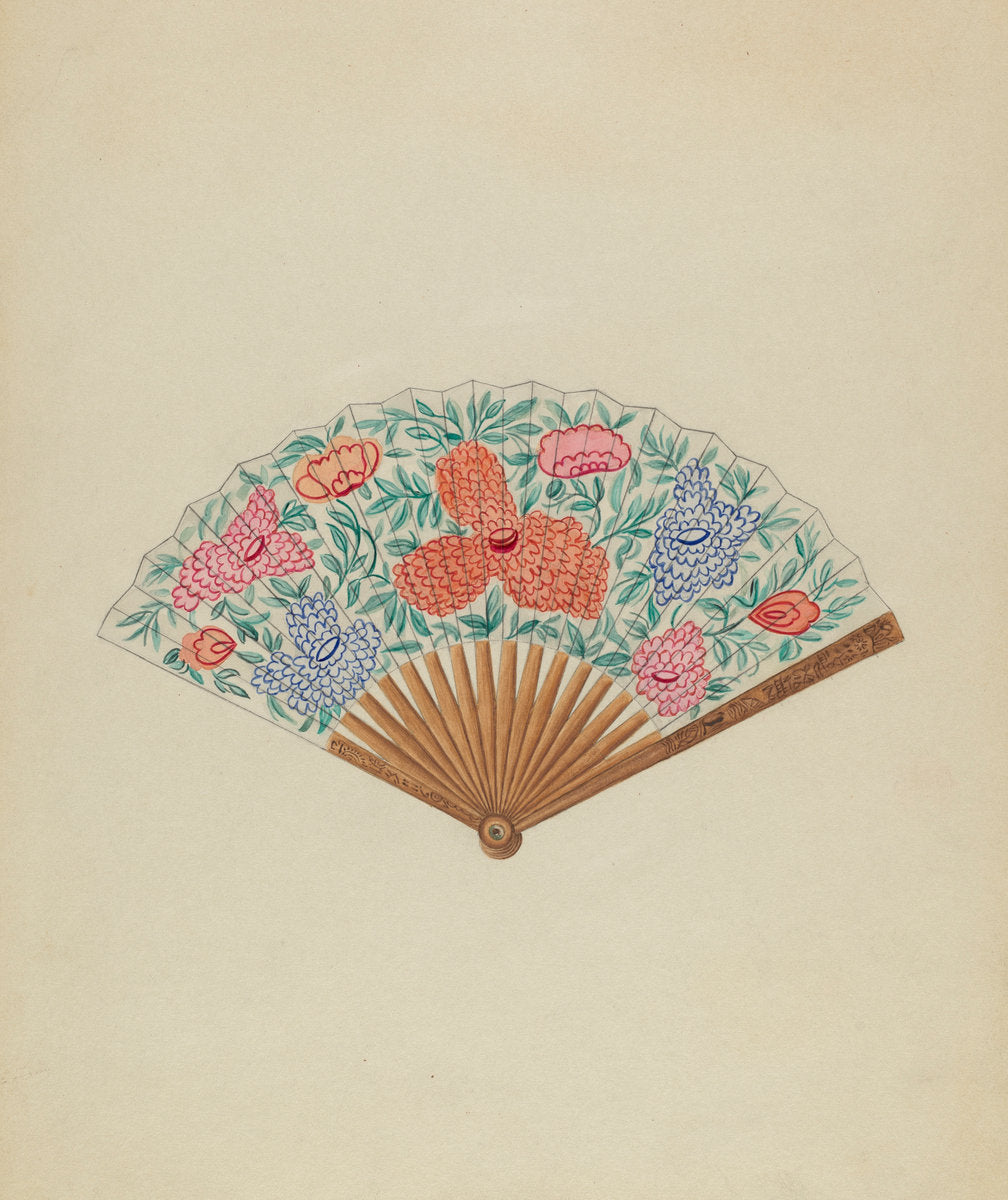 Fan by Vincent Burzy (American, active c. 1935), 16X12"(A3)Poster Print