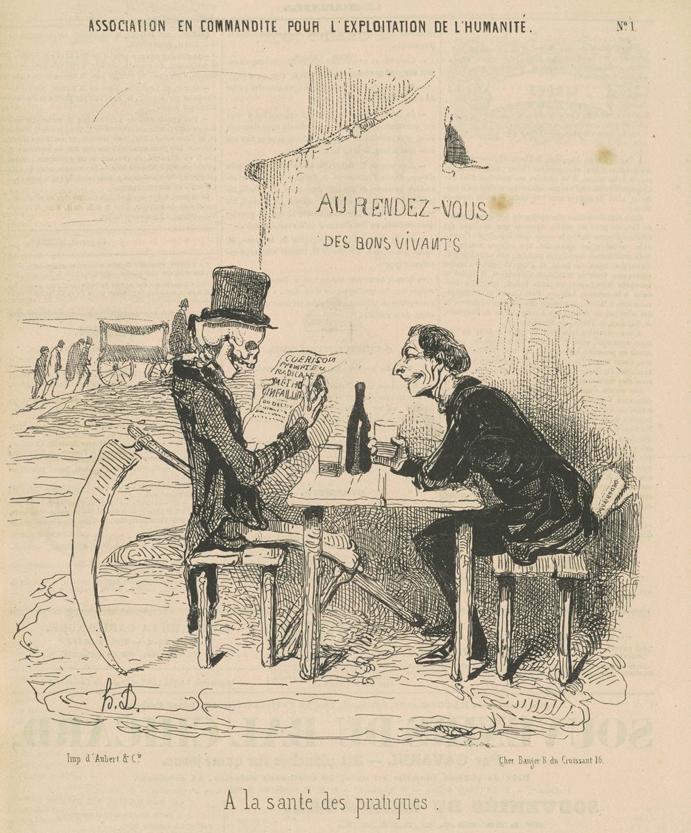 Association en commandite our l'exposition de l'humanité a la santé des pratiques by Honoré Daumier (French, 1808 - 1879), 16X12"(A3)Poster Print