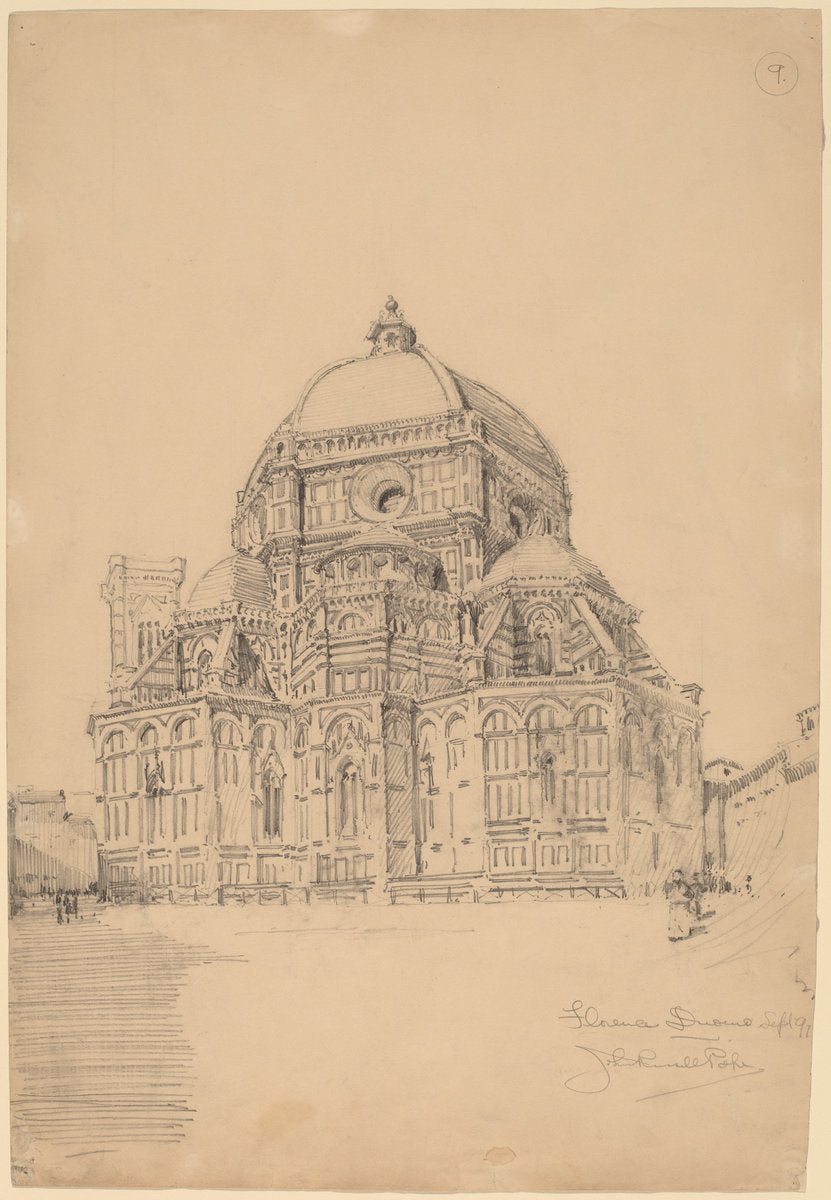The Duomo, Florence by John Russell Pope (American, 1874 - 1937), 16X12"(A3)Poster Print