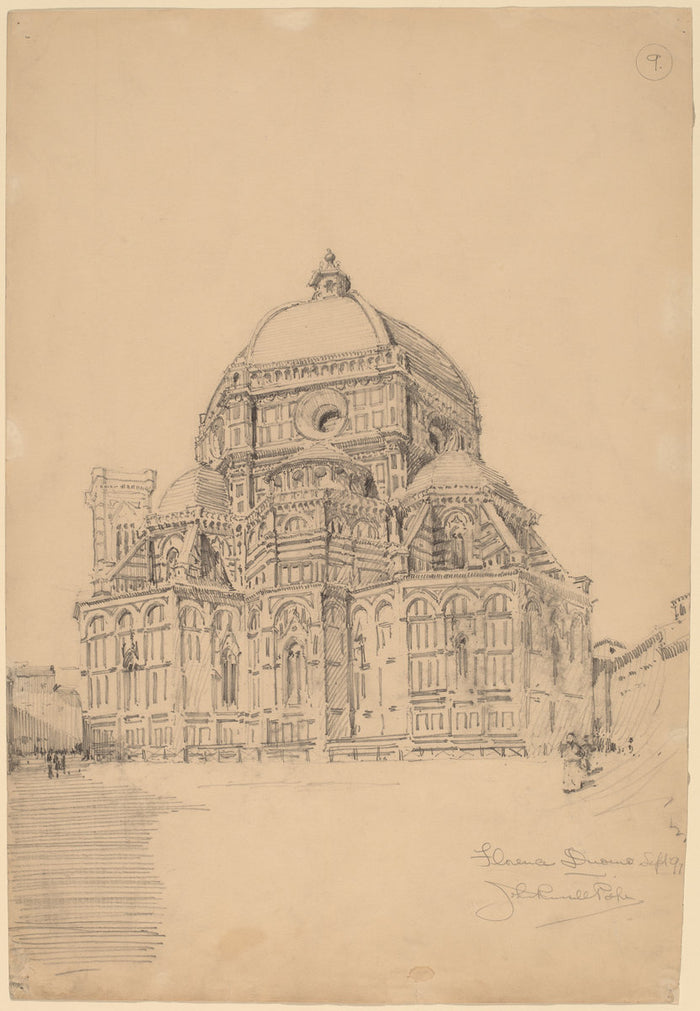 The Duomo, Florence by John Russell Pope (American, 1874 - 1937), 16X12