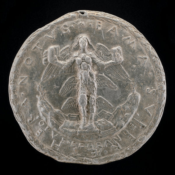 Fame Holding a Closed and an Open Book [reverse] by Sperandio (Italian, c. 1425/1428  - c. 1504), 16X12"(A3)Poster Print
