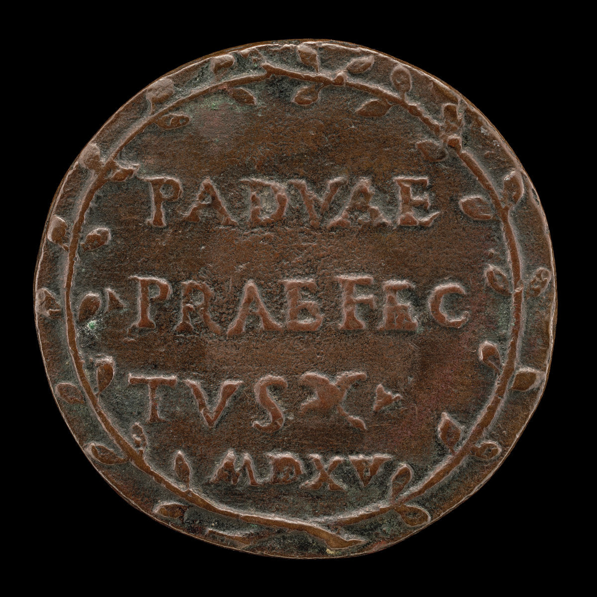 c. 1515 by Paduan 16th Century (Inscription in a Wreath [reverse]), 16X12"(A3)Poster Print