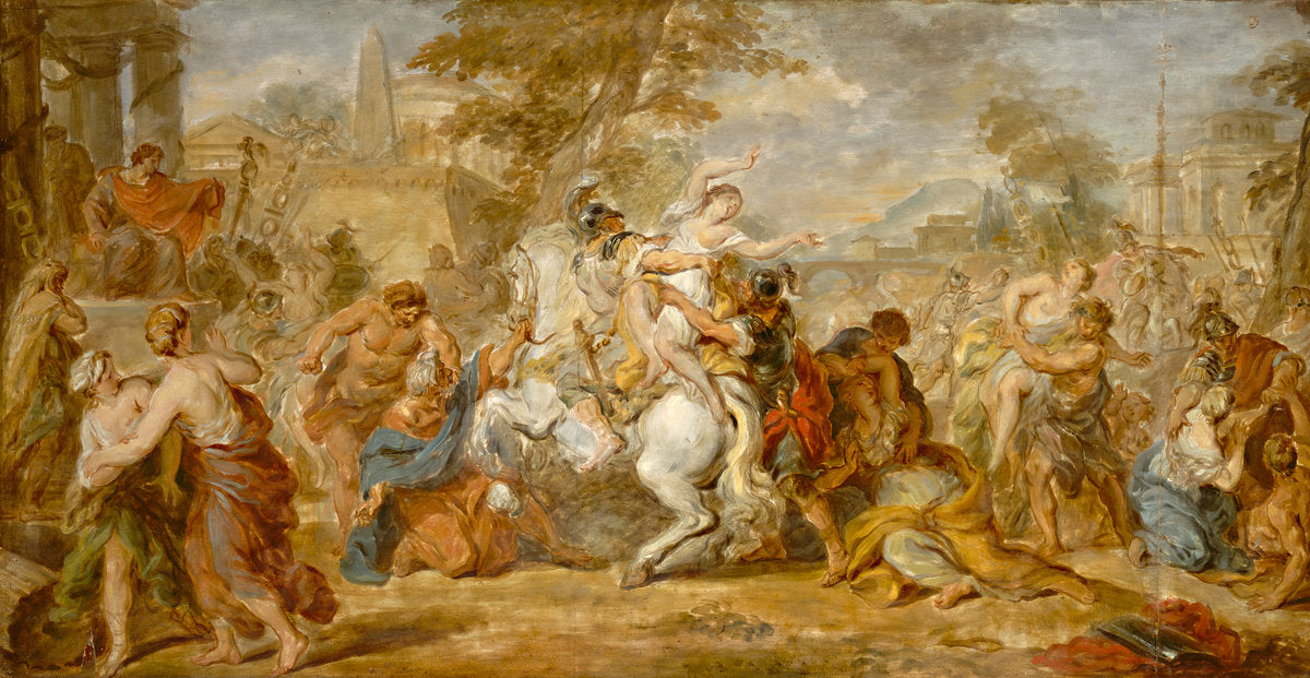 c. 1770 by French 18th Century (The Rape of the Sabine Women), 16X12"(A3)Poster Print