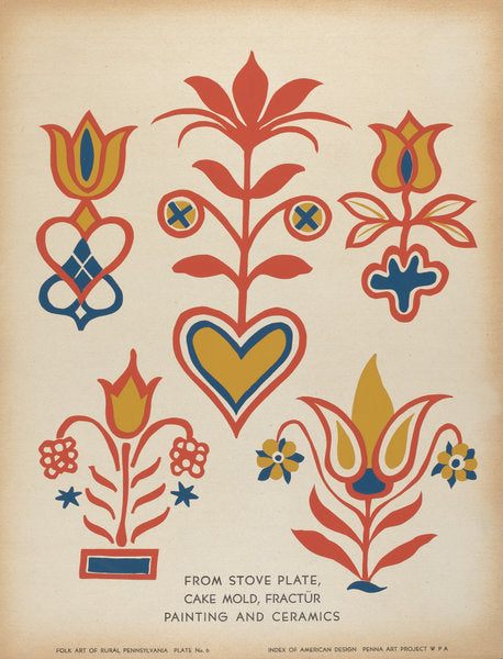 c. 1939 by American 20th Century (Plate 6: From Portfolio "Folk Art of Rural Pennsylvania"), 16X12"(A3)Poster Print