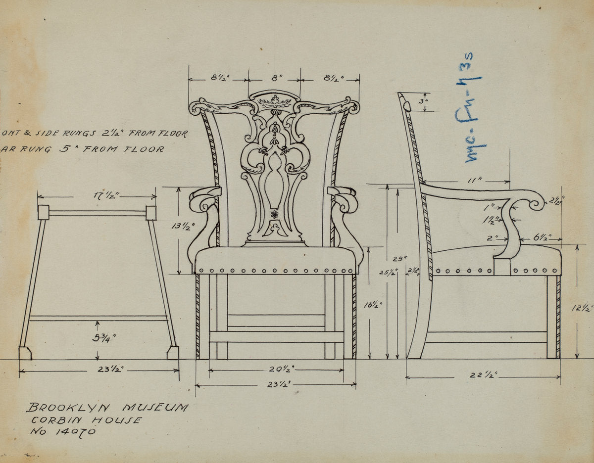Armchair by Lorenz Rothkranz (American, active c. 1935), 16X12"(A3)Poster Print