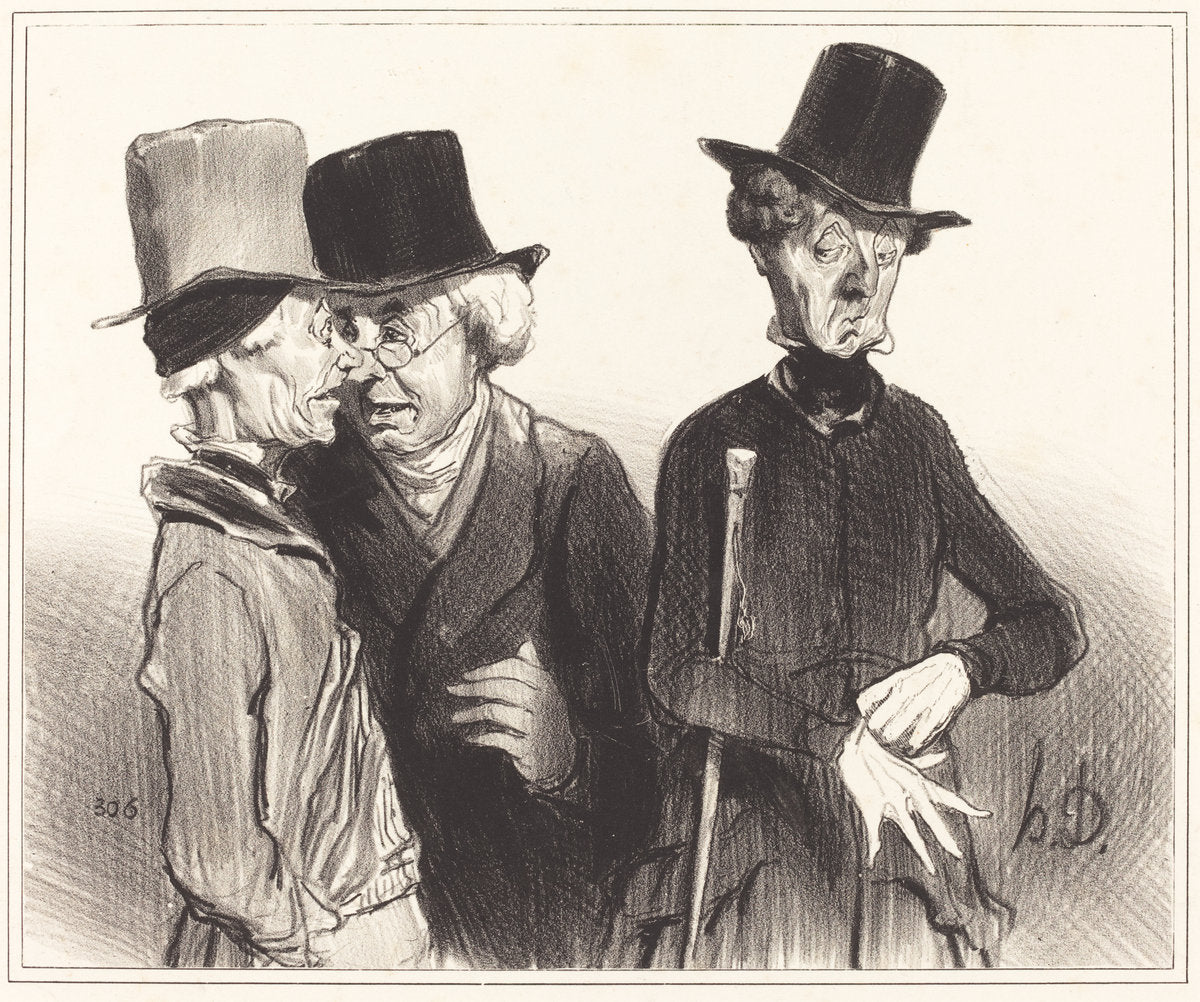 Voila! t'es devenu rentier, moi médecin, lui... by Honoré Daumier (French, 1808 - 1879), 16X12"(A3)Poster Print