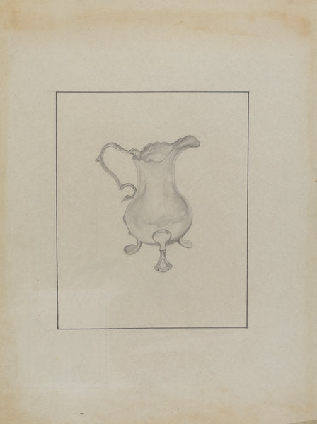 Silver Cream Pitcher by Isidore Steinberg (American, active c. 1935), 16X12"(A3)Poster Print