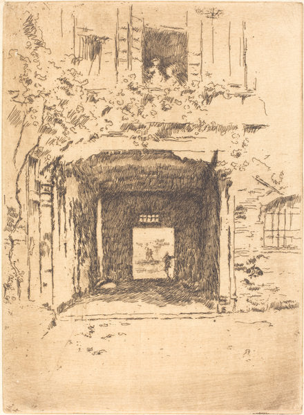 Doorway and Vine by James McNeill Whistler (American, 1834 - 1903), 16X12"(A3)Poster Print
