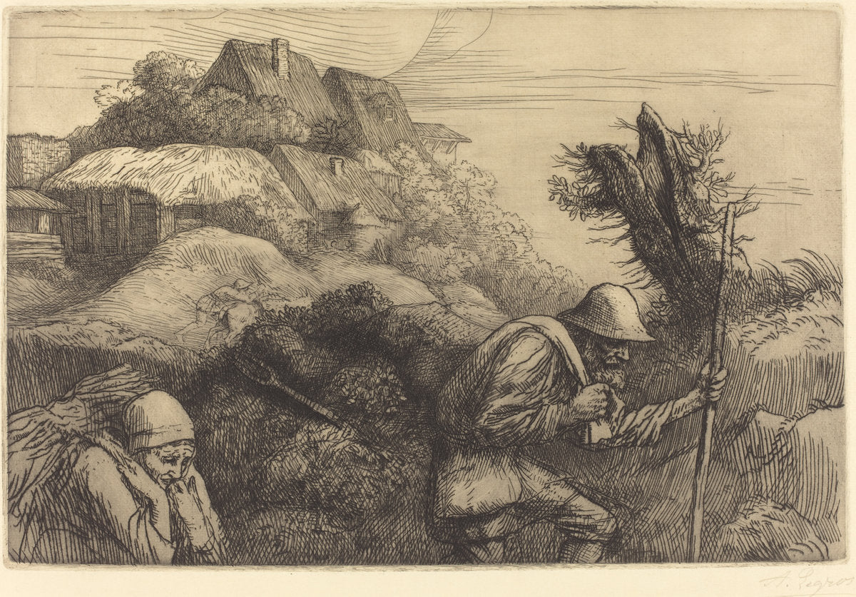 Return from the Woods (Le retour du bois) by Alphonse Legros (French, 1837 - 1911), 16X12"(A3)Poster Print