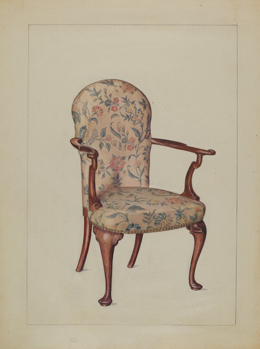 Armchair by Florence Choate (American, active c. 1935), 16X12"(A3)Poster Print