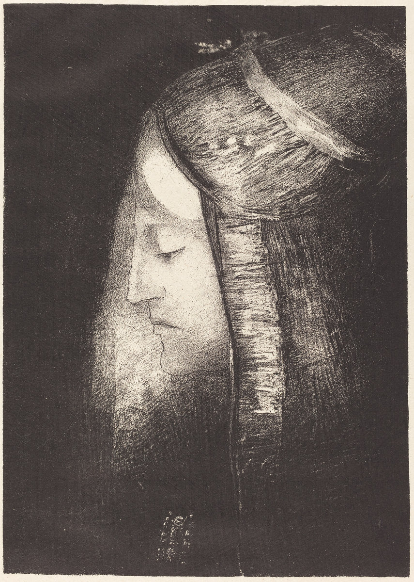 Profil de lumiere (Profile of light) by Odilon Redon (French, 1840 - 1916), 16X12"(A3)Poster Print