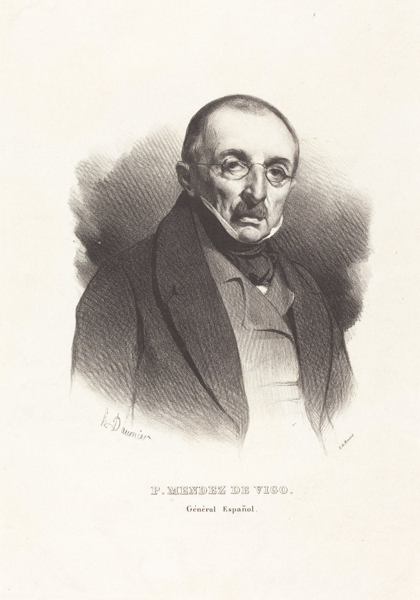 Général P. Mendez Vigo by Honoré Daumier (French, 1808 - 1879), 16X12"(A3)Poster Print