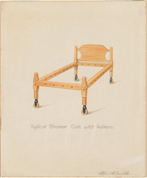 Shaker Cot by Alfred H. Smith (American, active c. 1935), 16X12"(A3)Poster Print