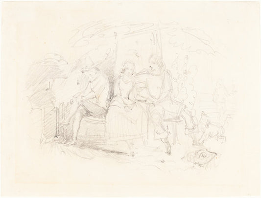 Lovers under a Tree by John Everett Millais (British, 1829 - 1896), 16X12"(A3)Poster Print