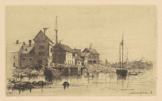 Fish-Houses by Charles A. Platt (American, 1861 - 1933), 16X12"(A3)Poster Print
