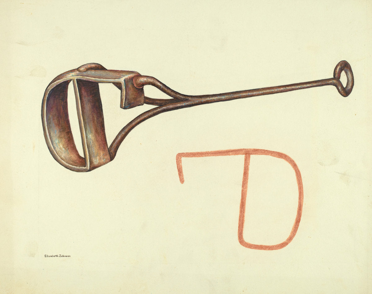 Branding Iron by Elizabeth Johnson (American, active c. 1935), 16X12"(A3)Poster Print