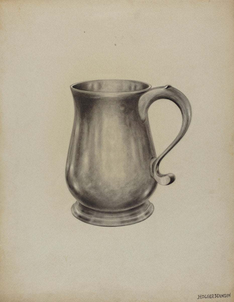 Silver Mug by Holger Hansen (American, active c. 1935), 16X12"(A3)Poster Print