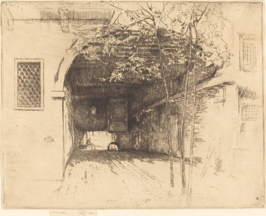 The Traghetto, No.I by James McNeill Whistler (American, 1834 - 1903), 16X12"(A3)Poster Print