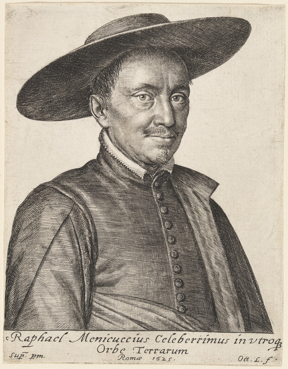 Raffaelo Menicucci by Ottavio Leoni (Roman, c. 1578 - 1630), 16X12"(A3)Poster Print