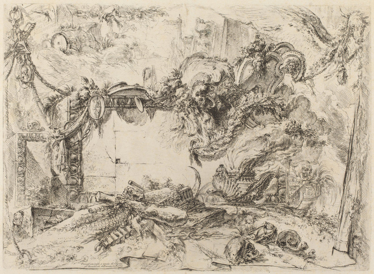The Monumental Tablet by Giovanni Battista Piranesi (Italian, 1720 - 1778), 16X12"(A3)Poster Print