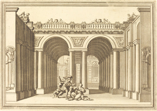 Il Greco in Troia: Plate 9 by Arnold von Westerhout (Flemish, 1651 - 1725), 16X12"(A3)Poster Print
