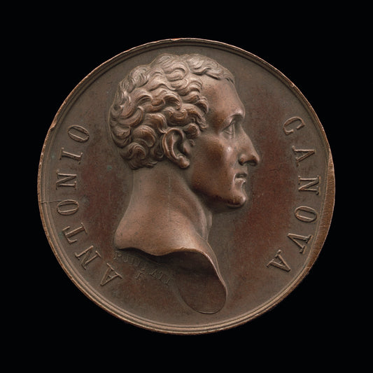Antonio Canova, 1757-1822, Sculptor [obverse] by Francesco Putinati (Italian, 1775 - 1848), 16X12"(A3)Poster Print