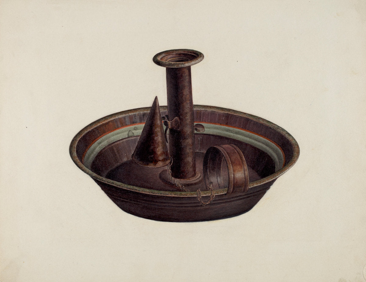 Candlestick by Mildred Ford (American, active c. 1935), 16X12"(A3)Poster Print