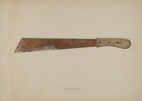 Corn Knife by Walter Praefke (American, active c. 1935), 16X12"(A3)Poster Print
