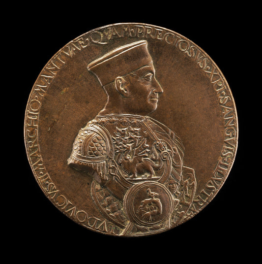 Lodovico III Gonzaga, 1414-1478, 2nd Marquess of Mantua 1444 [obverse] by Bartolommeo Melioli (Mantuan, 1448 - 1514), 16X12"(A3)Poster Print