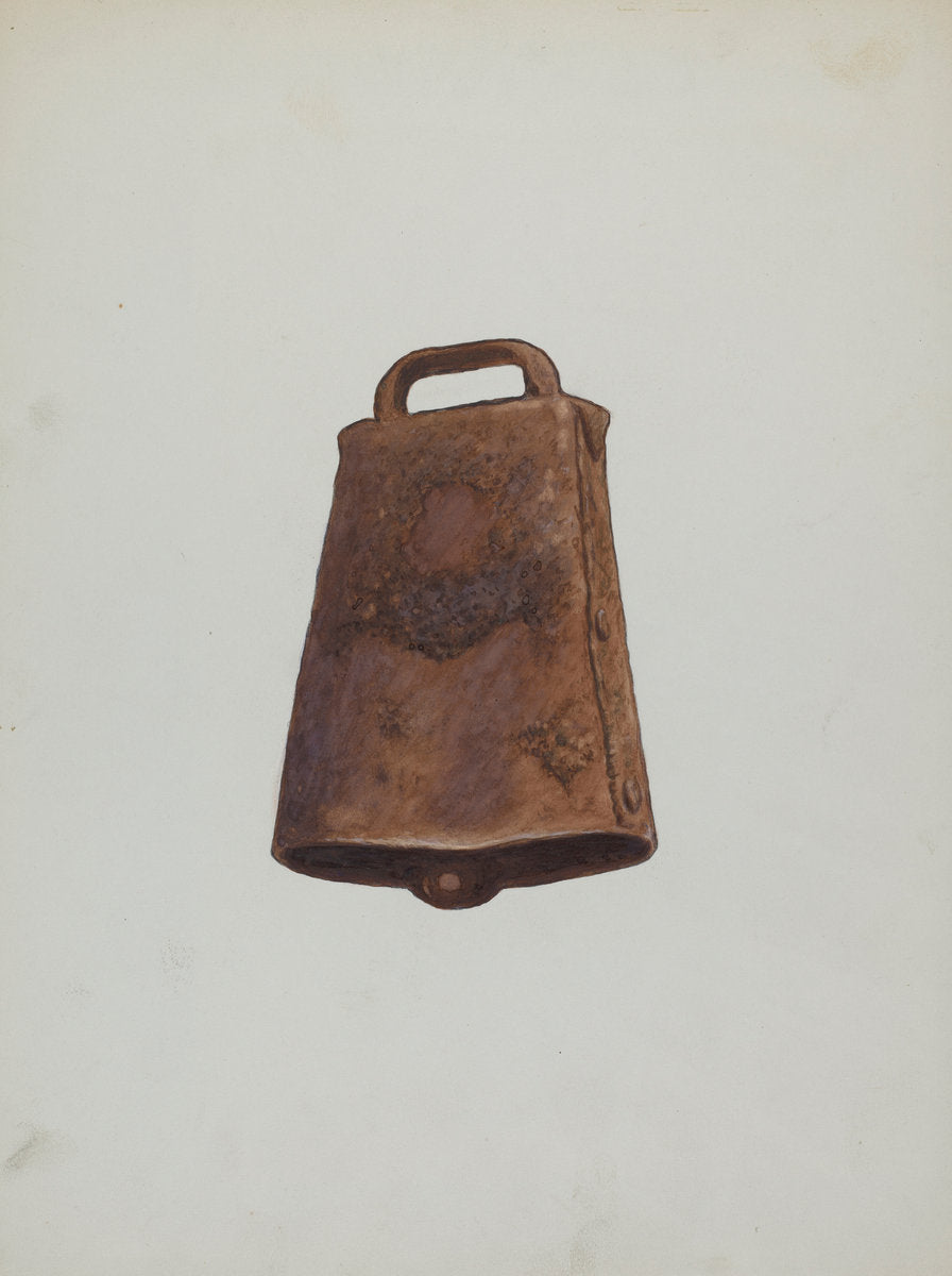 Cow Bell by Georgina King (American, active c. 1935), 16X12"(A3)Poster Print