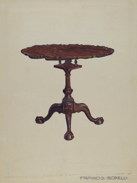 Tilt-top Table by Francis Borelli (American, active c. 1935), 16X12"(A3)Poster Print