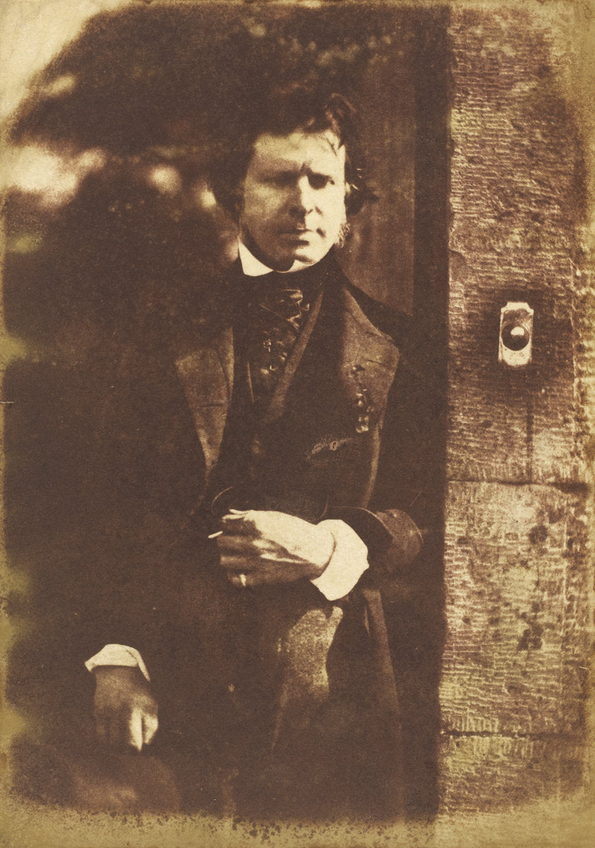 David Octavius Hill at the gate of Rock House, Edinburgh by David Octavius Hill and Robert Adamson (Scottish, 1802 - 1870), 16X12"(A3)Poster Print