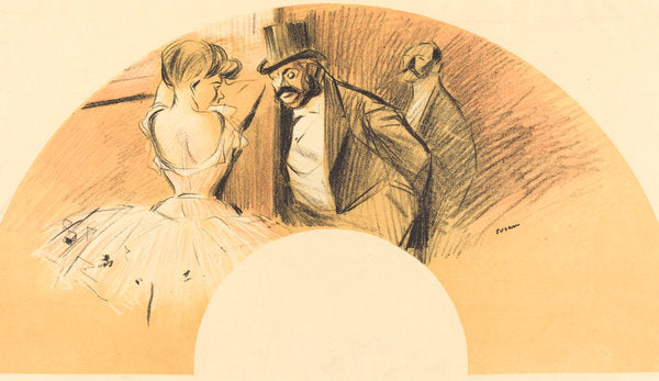 Fan by Jean-Louis Forain (French, 1852 - 1931), 16X12"(A3)Poster Print