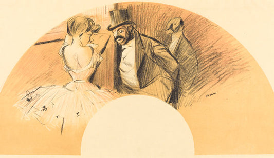 Fan by Jean-Louis Forain (French, 1852 - 1931), 16X12"(A3)Poster Print