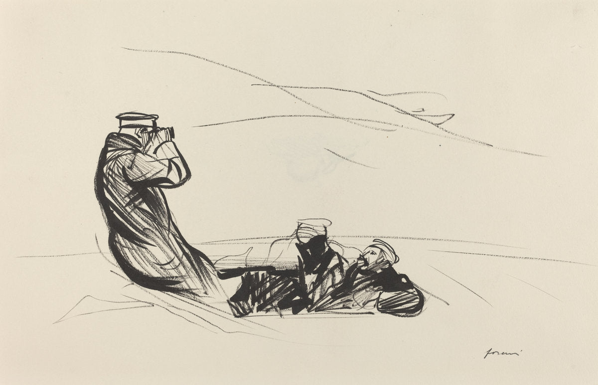 Looking for the Enemy by Jean-Louis Forain (French, 1852 - 1931), 16X12"(A3)Poster Print