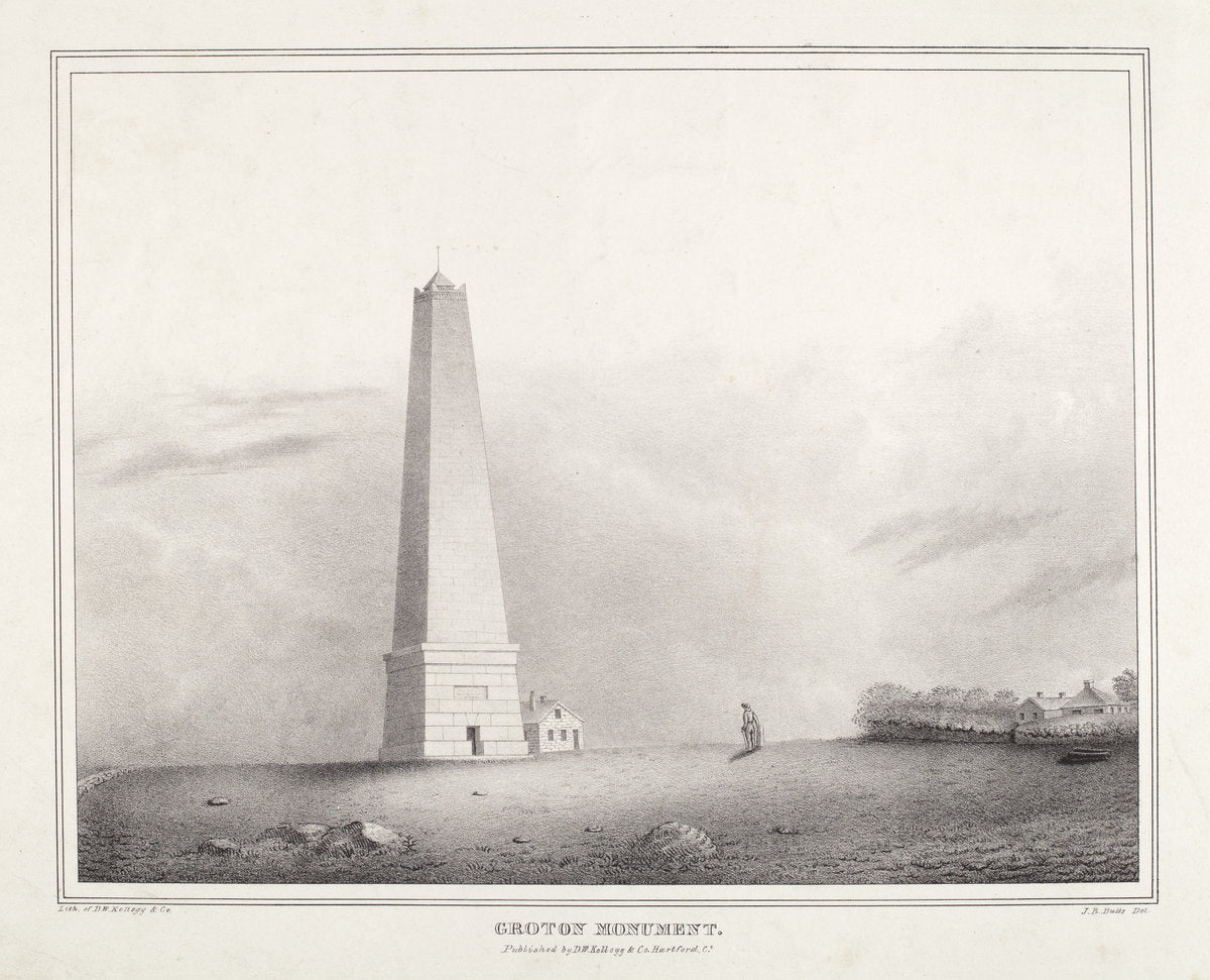 Groton Monument by J.R. Butts (American, active 1830s - 1840s), 16X12"(A3)Poster Print
