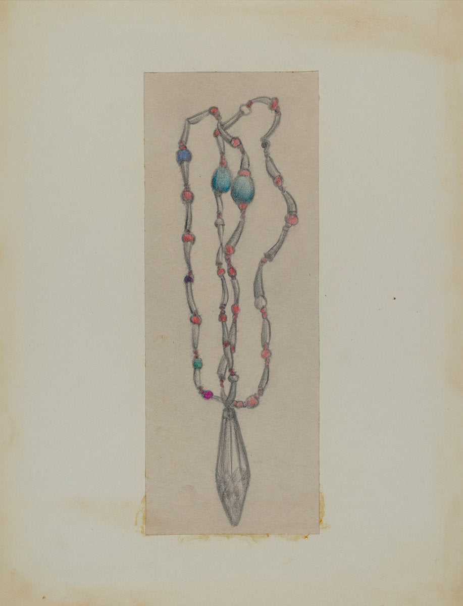Necklace by George B. Wally (American, active c. 1935), 16X12"(A3)Poster Print