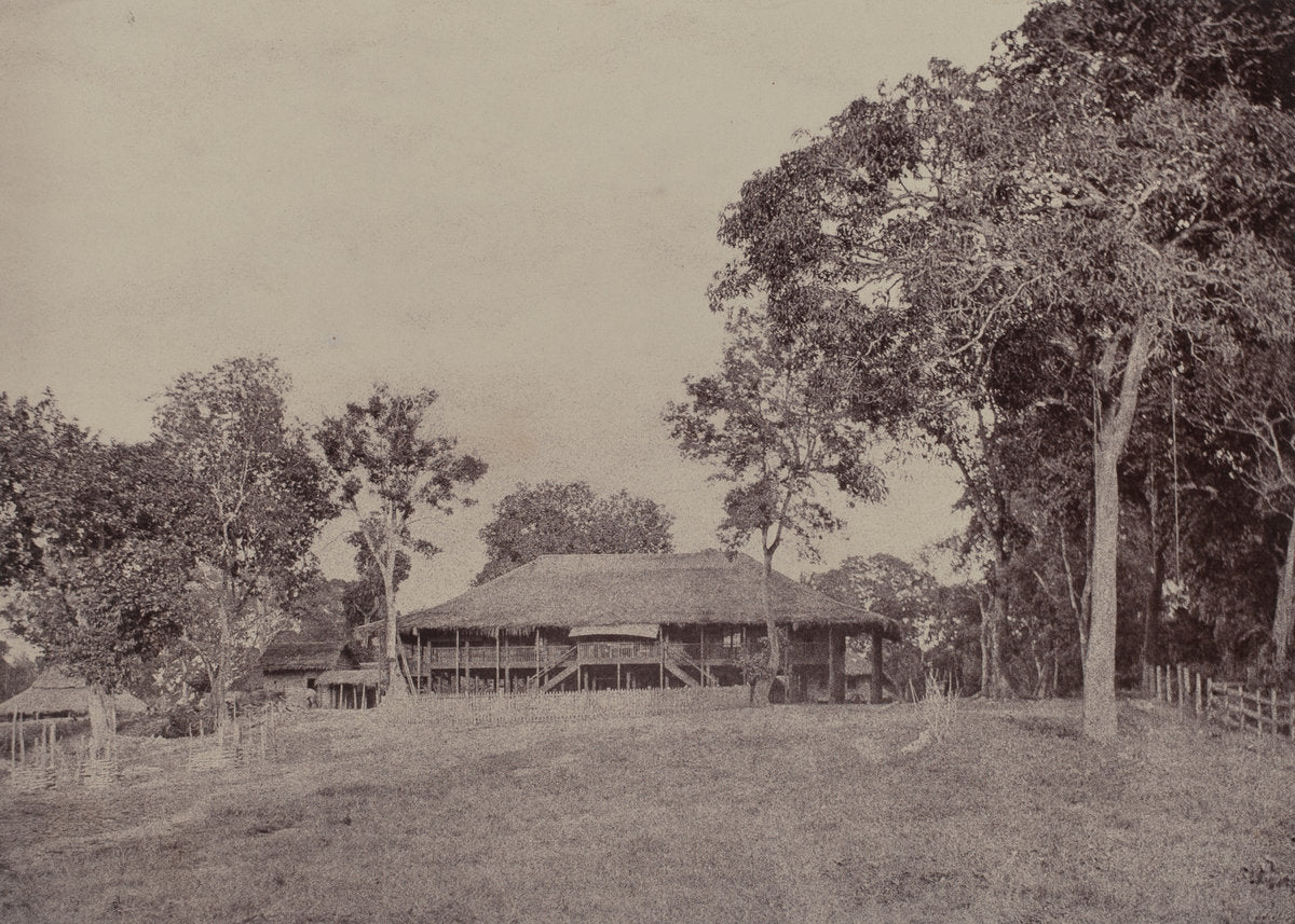 Rangoon: Mission House at Kemindine by Linnaeus Tripe (British, 1822 - 1902), 16X12"(A3)Poster Print