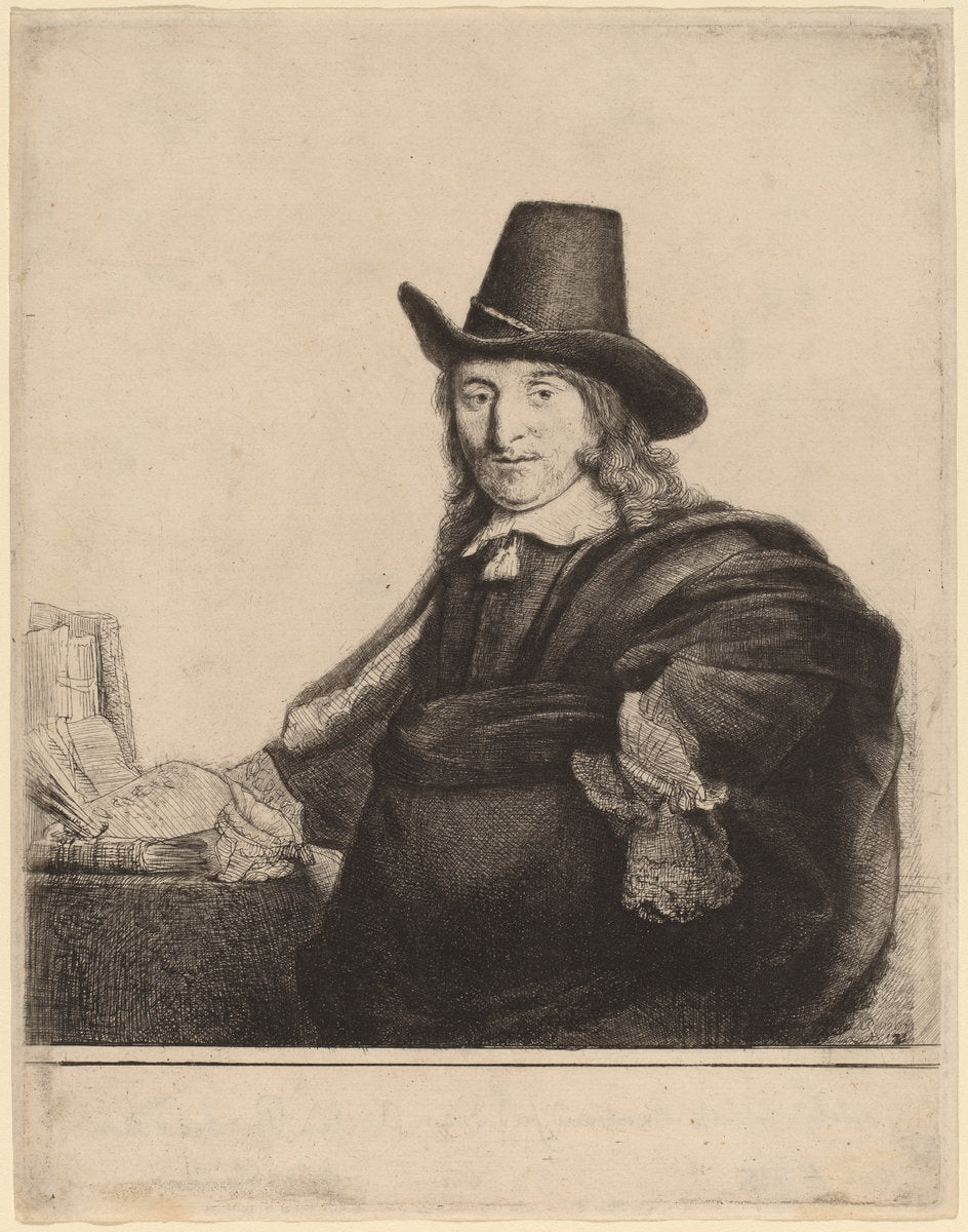 Jan Asselyn by Rembrandt van Rijn (Dutch, 1606 - 1669), 16X12"(A3)Poster Print