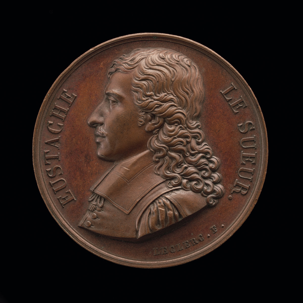 Eustache Le Sueur, 1617-1655, Painter [obverse] by Julien Gabriel Leclerc (French, active second quarter 19th century), 16X12"(A3)Poster Print
