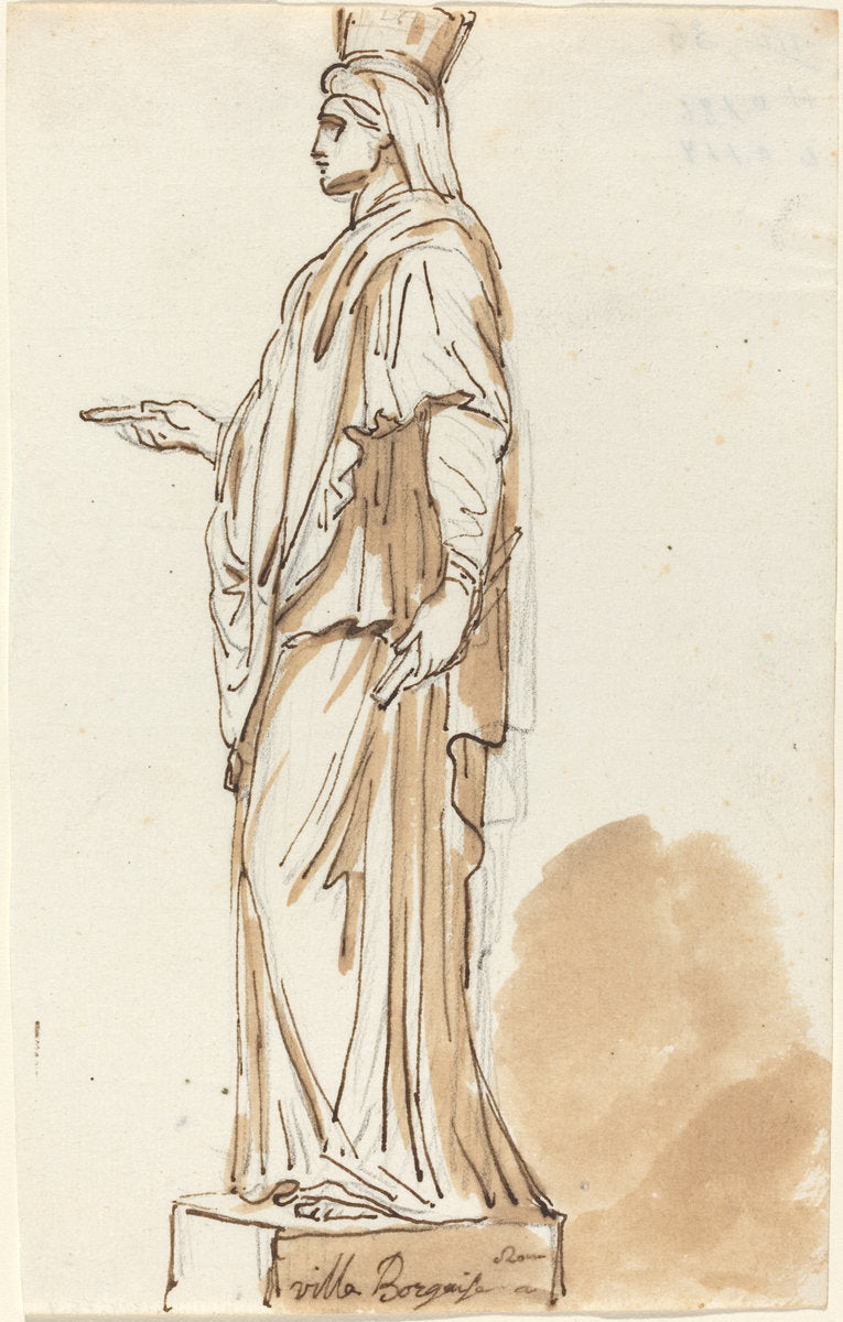 The Borghese Cybele by Augustin Pajou (French, 1730 - 1809), 16X12"(A3)Poster Print