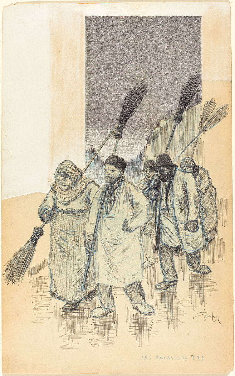 Sweepers by Théophile Alexandre Steinlen (Swiss, 1859 - 1923), 16X12"(A3)Poster Print